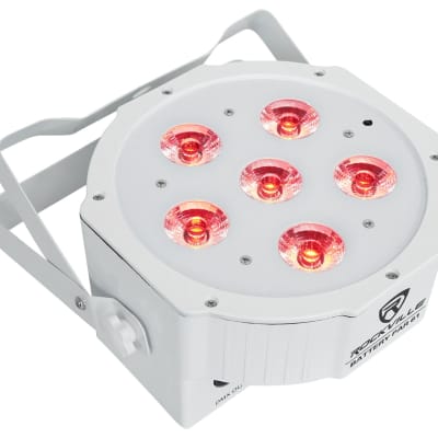 Rockville BATTERY PAR 61 White Rechargeable RGBWA+UV DMX DJ Wash Light+Remote image 2