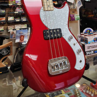 G&L Tribute Fallout Short Scale Bass Candy Red on Maple Board 30
