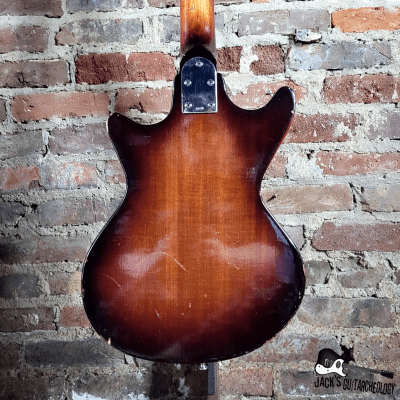 Teisco / Andre Double Cut Electric Slide Guitar (1960s, Redburst) image 14