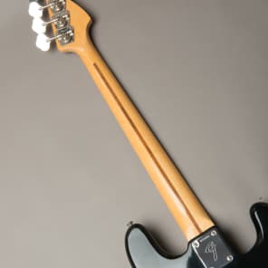 1975 LEFTY Fender Precision Bass  Black with White Pickguard image 9