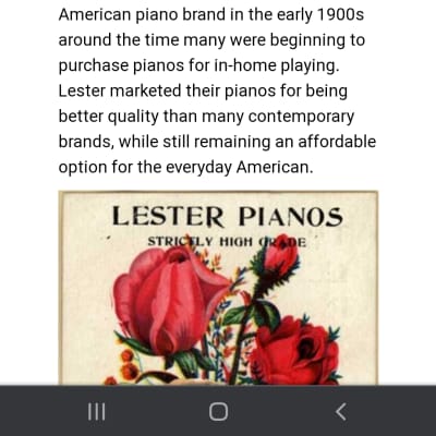 Lester  Betsy Ross Spinet Piano  Mahogany image 2