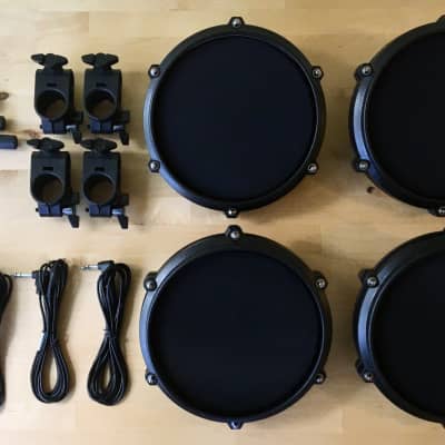 Set of 4 - NEW Alesis Turbo 8" Single-Zone Mesh Pads Pack-Drum,Clamp,Rod,Cable 1 image 1