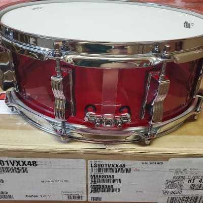 Ludwig Vistalite Red 5x14" 50th Anniversary Collector's Bowtie Lug Molded Acrylic Snare Drum | NEW Authorized Dealer image 8