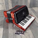 Hohner Bravo II 48 Red, 48 Bass Piano Accordion