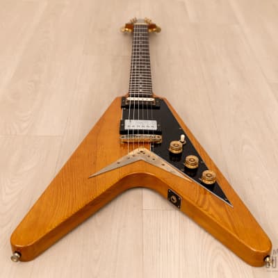 1978 Greco FV-900 Flying V Vintage Guitar Natural w/ Case, Japan