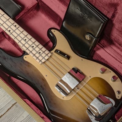 Fender - B2 Vintage Custom '57 P Bass® - Bass Guitar - Time Capsule Package - Maple Neck - Wide-Fade 2-Color Sunburst - w/ Hardshell Case - x4357 image 16