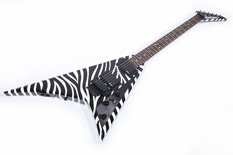 値下げ☆bearly there,inc made in U.S.A RANDY Jackson RR Randy Rhoads Custom 1989 Zebra | Reverb