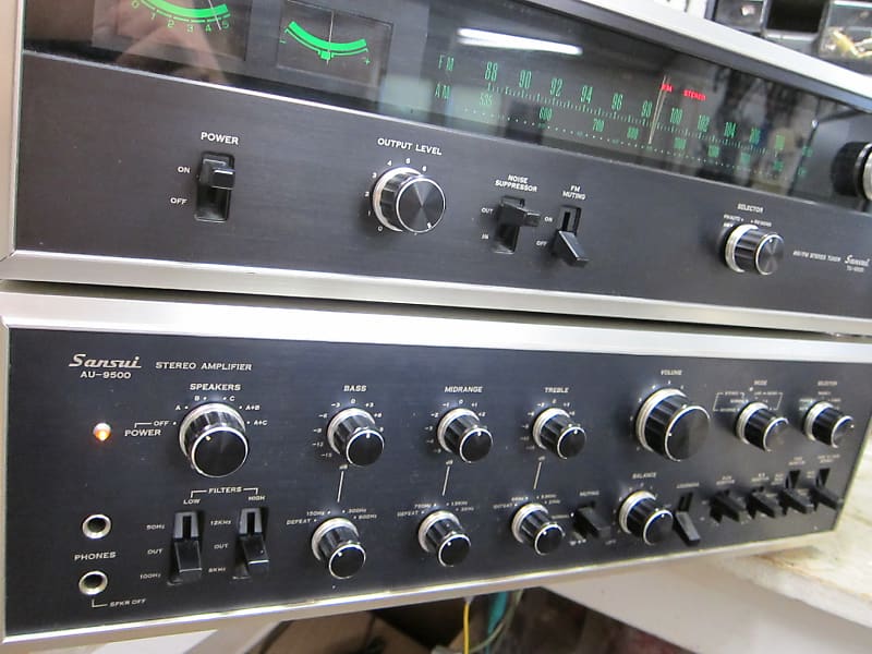 Vintage Sansui AU-9500 + TU-9500 Amp + Tuner, Top Line, Ex