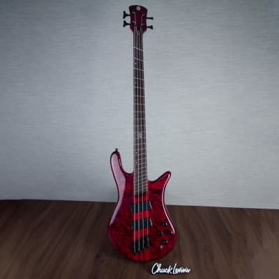 Spector NS Dimension 4-String Multi-Scale Bass Guitar - Inferno Red Gloss - #21W220769 - Display Model, Mint image 2