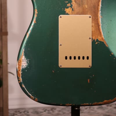 Fender Custom Shop Stratocaster Heavy Relic '59 - Rosewood Fingerboard, Aged Sherwood Metallic Green image 12