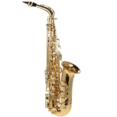 bE Alto Saxphone E Flat Sax Brass Lacquered Gold 802 Key Woodwind with Gig Bag & Accessories image 2