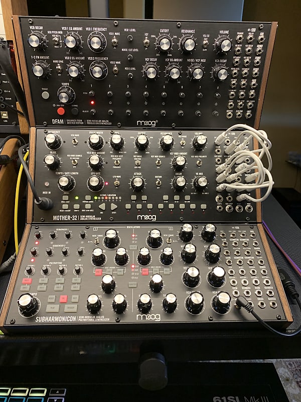 Moog Three Tier Tabletop SemiModular Synthesizer; Mother32, Reverb