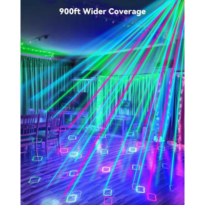 Laser Lights DJ Lights, Olaalite Animation 3D Full Color Stage  Laser Light with Sound Activated & DMX Control, Great for Party Disco  Lights Bar Club Stage & DJ Lighting : Musical
