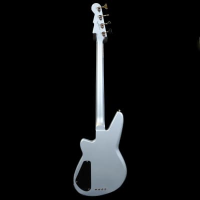 Reverend Set-Neck Series Thundergun Bass Guitar - Metallic Silver Freeze image 4