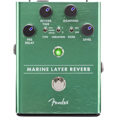 Fender Marine Layer Reverb Guitar Pedal with 10-ft Instrument Cable & (2) 6-Inch Patch Cables image 2