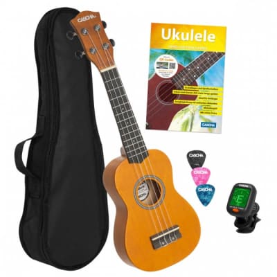CASCHA HH 3973B Multilingual Gelb Sopran Ukulele inkl. Tasche / B-Ware image 1