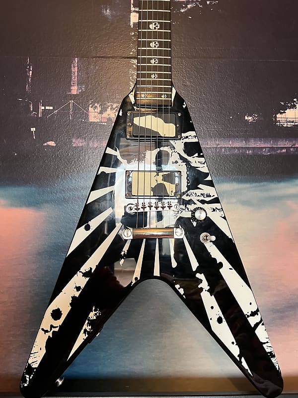 Epiphone Robb Flynn Signature Love / Death Baritone Flying V | Reverb