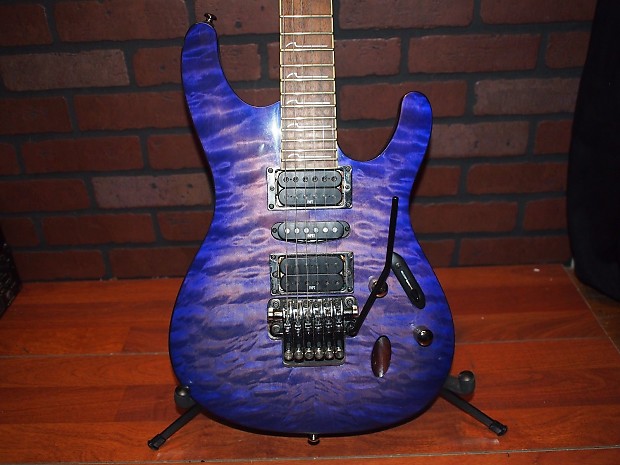 Ibanez S570DXQM S-Series Trans Purple Sunburst Guitar