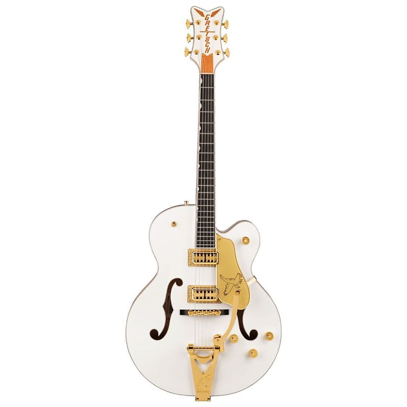 Gretsch G6136TG Players Edition Falcon Hollow Body 6-String Right-Handed Electric Guitar with Bigsby, Gold Hardware and Ebony Fingerboard (White) image 1