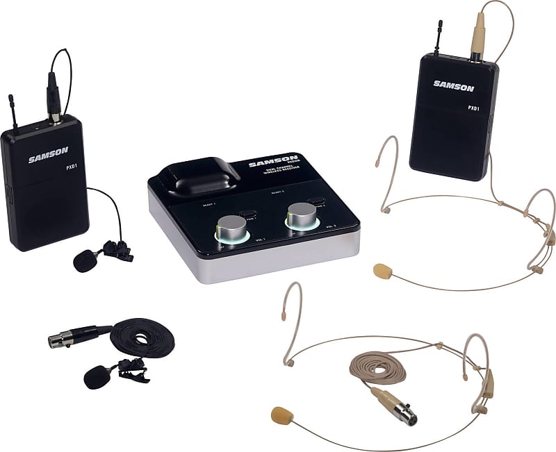 Samson XPD2m 2-Person Digital Wireless Mic System w/Headset & Lavalier Mics image 1