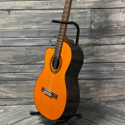 Used Takamine Left Handed GC5CE Nylon String Acoustic-Electric Guitar with Takamine Bag image 4