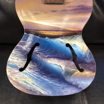 Kala Seascape Archtop  Hand painted image 1