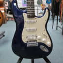 Squier by Fender Strat Electric Guitar Purple Blue
