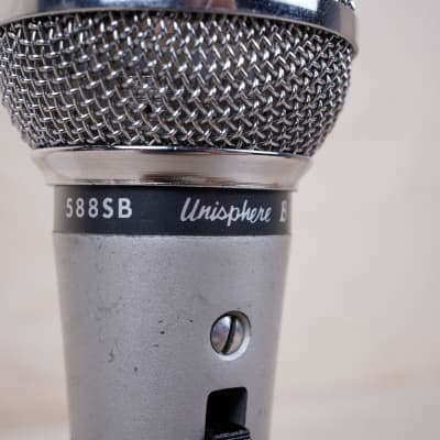 Shure Unisphere B 588SB Dynamic Microphone 1970s Silver Vintage Mic image 3