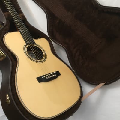 Asturias Solo Herringbone - 000 with cutaway. Handmade acoustic guitar from Japan, doblen case. image 21
