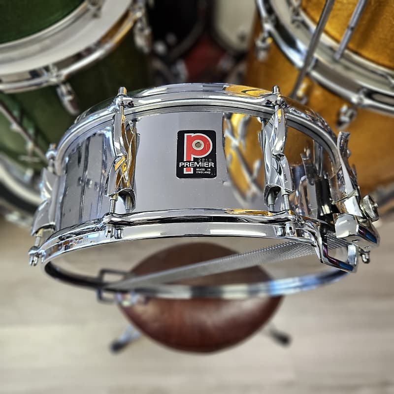 Premier '2000' 14x5.5" Chrome Over Steel Snare Drum Reverb
