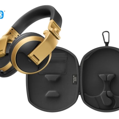 Pioneer DJ HDJ-X5BT-N Gold DJ Headphones with Bluetooth & HDJ-HC02