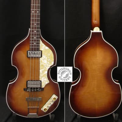 New Hofner H500/1-62, "Mersey" Beatle Bass, Made in Germany, Sunburst, with Hard Case and Tons of Goodies, *and* Free Shipping! image 2