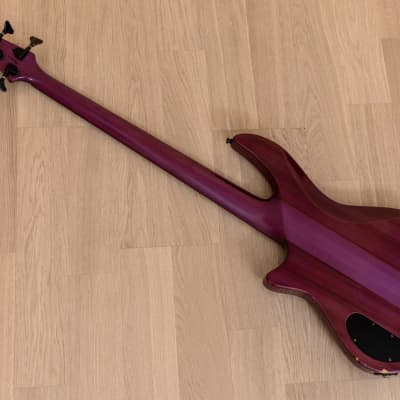 1980s ESP Horizon Custom Neck Through Vintage Bass Guitar Purple image 12