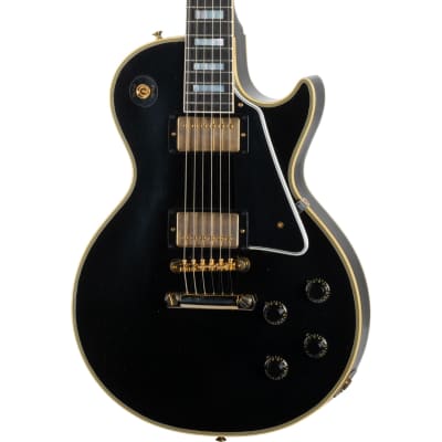 Gibson 1957 Les Paul Custom Reissue Electric Guitar - Ultra Light Aged Ebony image 7
