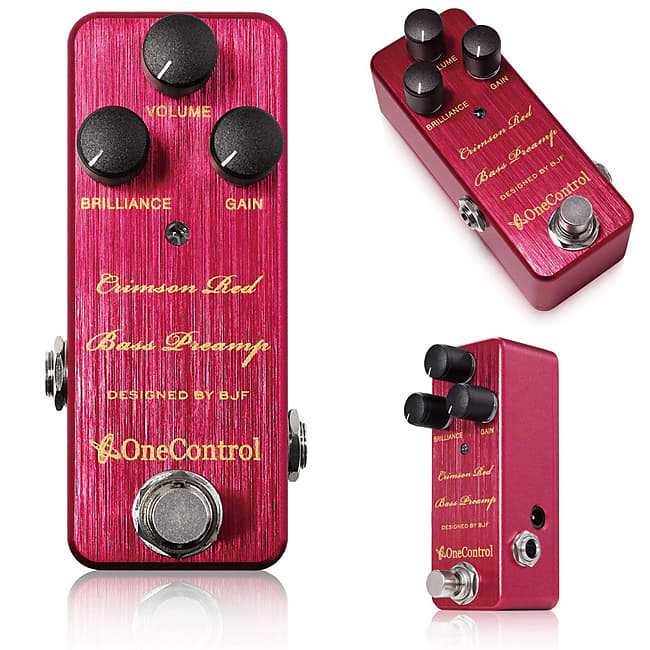 One Control BJF Series Crimson Red Bass Preamp Pedal