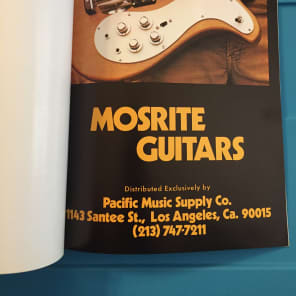 1970's Mosrite Guitars Dealer Price Catalog image 2