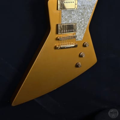 Gibson Explorer Centennial 100th anniversary of Gibson from 1995 in gold with original case image 4