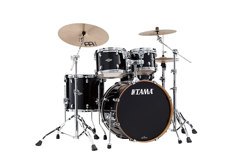 Tama MBS42S-PBK Starclassic Performer Shell Kit 4 pcs - Piano Black/Chrome HW image 1