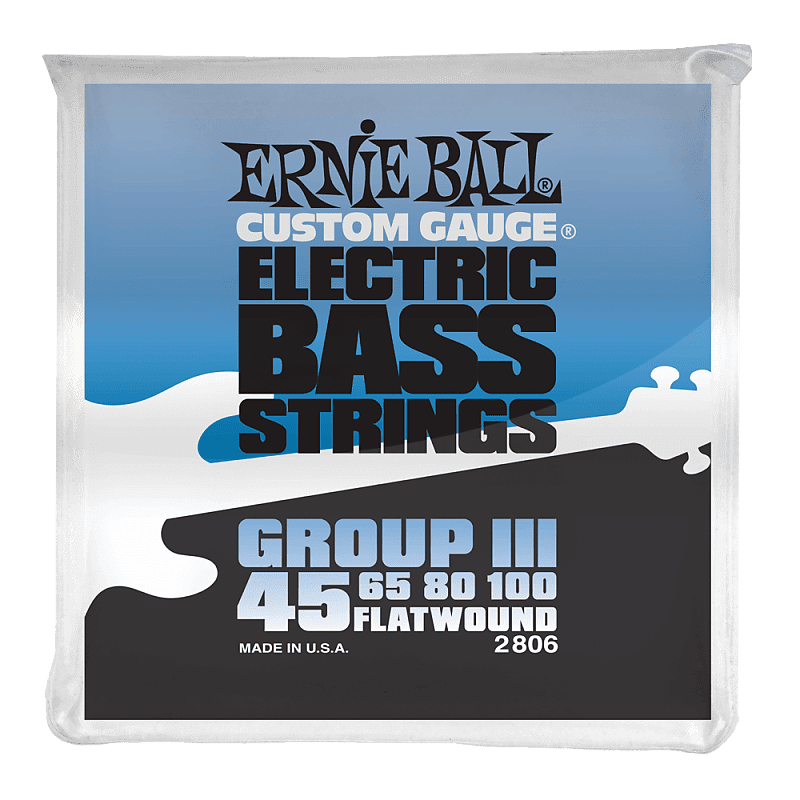 Ernie Ball 2806 Flatwound Group III Electric Bass Guitar Strings gauges 45-100 image 1