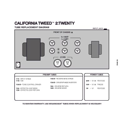 Mesa Boogie California Tweed 6V6 2:20 20 Watt Guitar Amplifier Head image 7