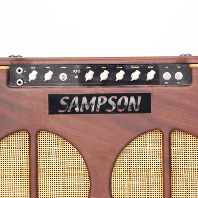 1993 Sampson 100w Exotic (4) EL34 2x12” Combo Amplifier Pre- Matchless Pre- Star Pre- BadCat 1-of-a-Kind Custom Tube Amplifier for Trade Show Rare Amp image 7