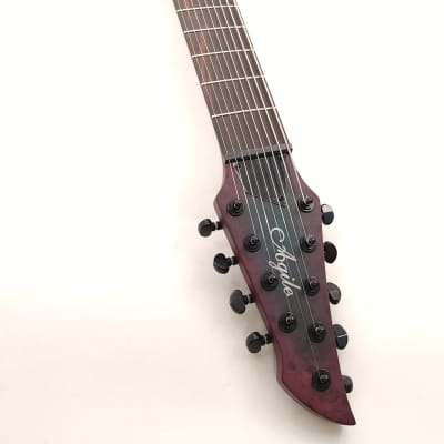 Agile 9 String  30" Scale Septor Elite 930 EB EMG-X Blue / Purple Burl Electric Guitar image 4