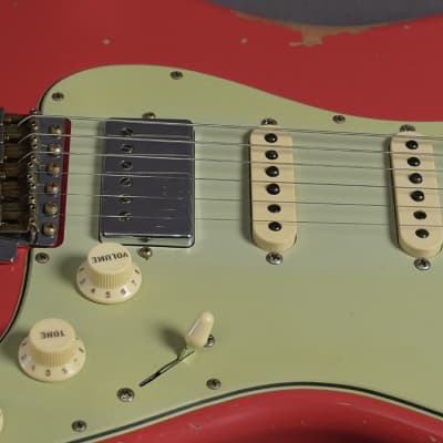 Fender Custom Shop Stratocaster 1962 HSS Heavy Relic Fiesta Red Bild 9