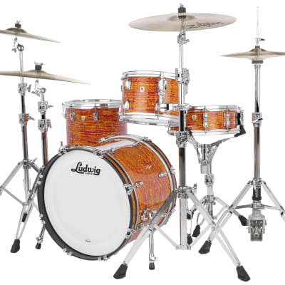 Ludwig *Pre-Order* Classic Maple Mod Orange Downbeat 14x20_8x12_14x14 Drums Shells Made in USA Authorized Dealer image 3