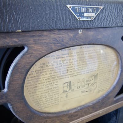 1930s Volu-Tone Guitar Amplifier by Schireson Brothers LA 10"Rola Speaker with Energizing Switch image 12
