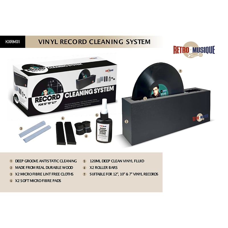 Retro Musique KXRM 07 DELUXE kit de nettoyage pour disques vinyles
