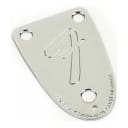 Fender 3-Bolt F Stamped Neck Plate for '70s American Vintage and Classic Electric Bass Guitar, Chrome