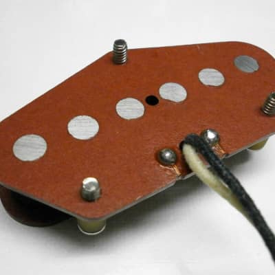 Telecaster Pickup Bridge .250" QUARTER POUND HandWound Red Fits Fender Guitar Nocaster Broadcaster image 4
