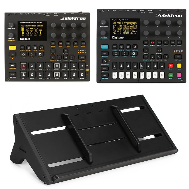 Elektron Digitakt and Digitone with Desktop Stand