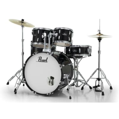 Pearl Roadshow 5pc Drum Set w/Hardware & Cymbals Jet Black RS525SC/C31 image 3